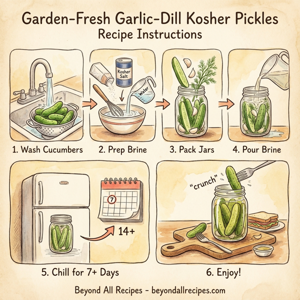 Garden-Fresh Garlic-Dill Kosher Pickles instructions
