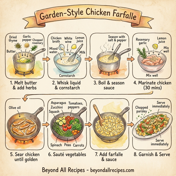 Garden-Style Chicken Farfalle instructions