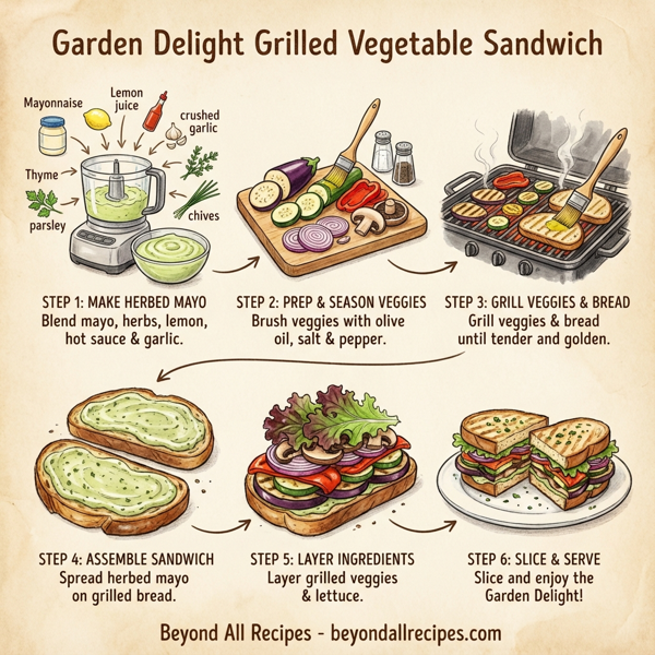 Garden Delight Grilled Vegetable Sandwich instructions
