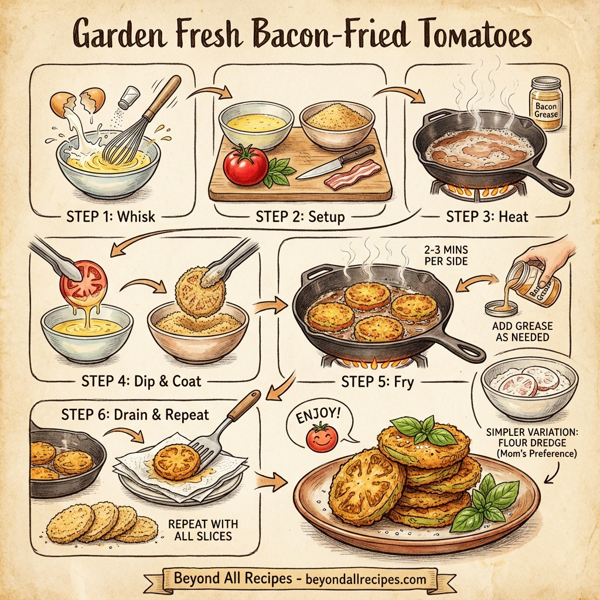 Garden Fresh Bacon-Fried Tomatoes instructions