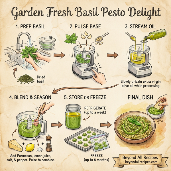 Garden Fresh Basil Pesto Delight instructions