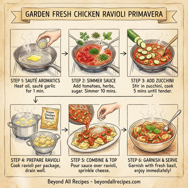 Garden Fresh Chicken Ravioli Primavera instructions
