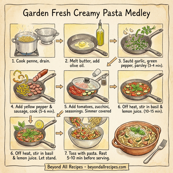 Garden Fresh Creamy Pasta Medley instructions