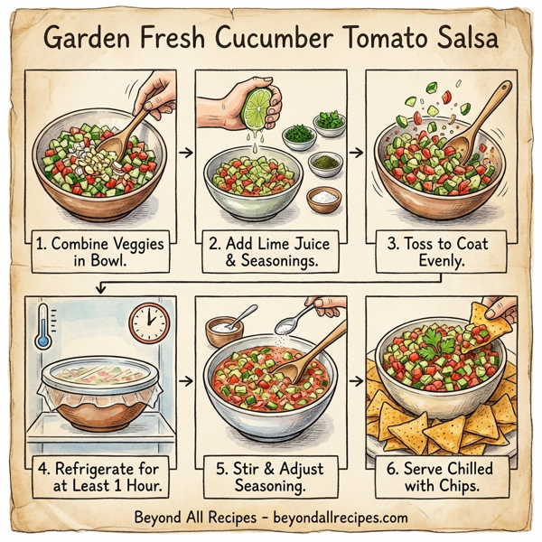 Garden Fresh Cucumber Tomato Salsa instructions
