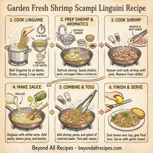Garden Fresh Shrimp Scampi Linguini instructions