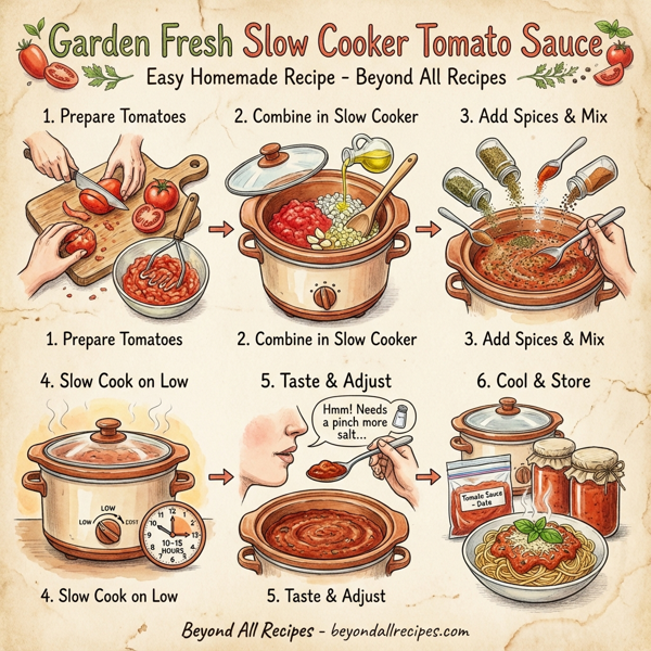 Garden Fresh Slow Cooker Tomato Sauce instructions