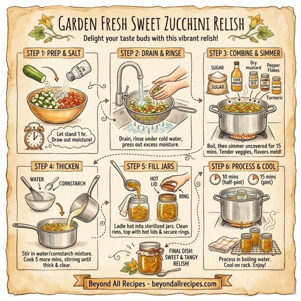 Garden Fresh Sweet Zucchini Relish instructions