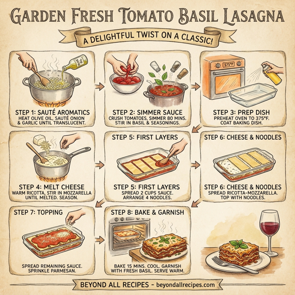 Garden Fresh Tomato Basil Lasagna instructions