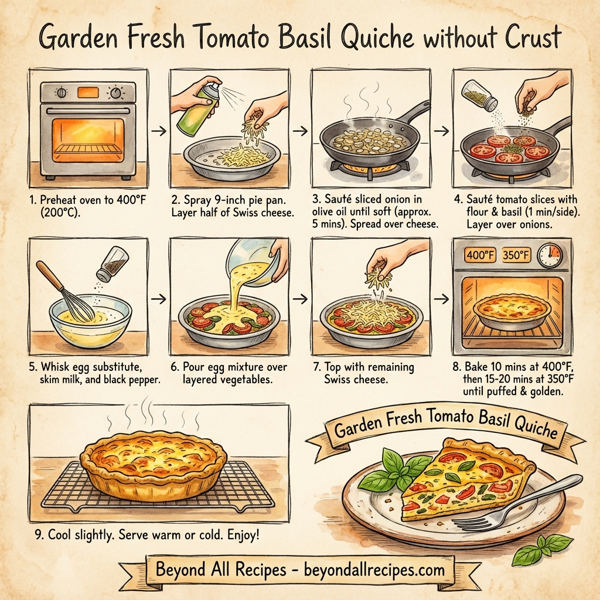 Garden Fresh Tomato Basil Quiche without Crust instructions