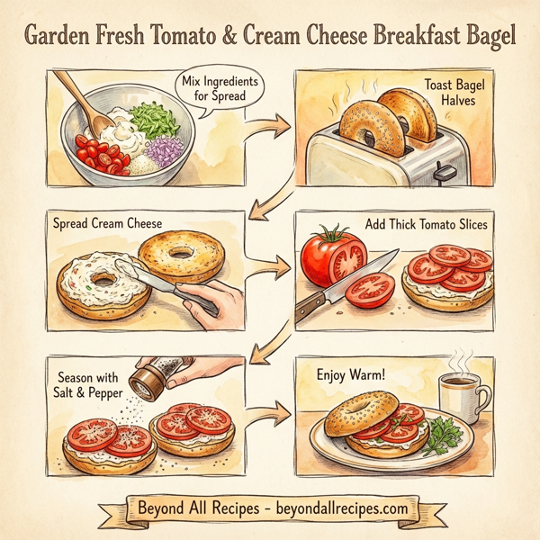 Garden Fresh Tomato & Cream Cheese Breakfast Bagel instructions