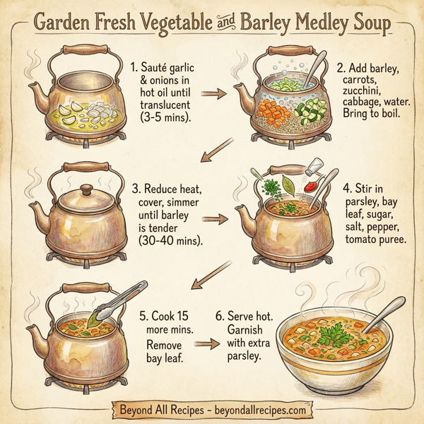 Garden Fresh Vegetable and Barley Medley Soup instructions