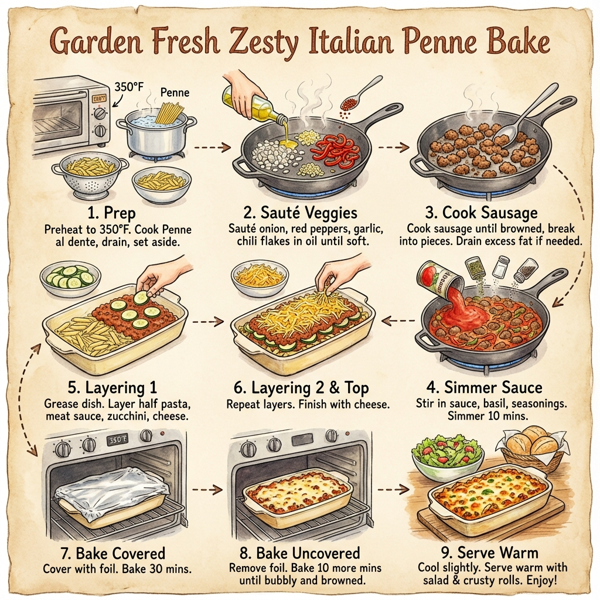 Garden Fresh Zesty Italian Penne Bake instructions