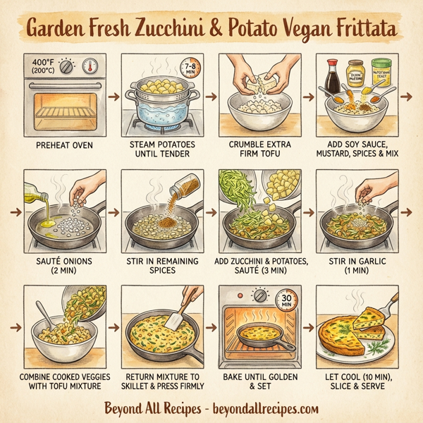 Garden Fresh Zucchini & Potato Vegan Frittata instructions