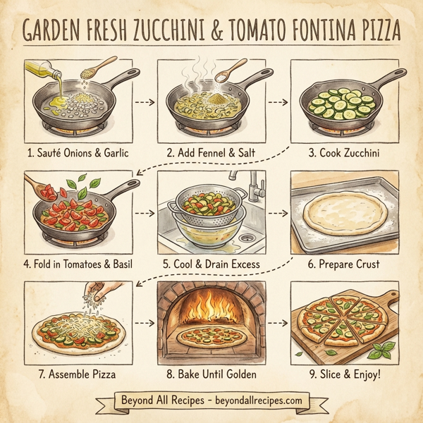 Garden Fresh Zucchini & Tomato Fontina Pizza instructions