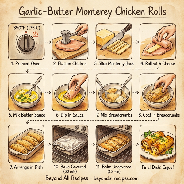 Garlic-Butter Monterey Chicken Rolls instructions