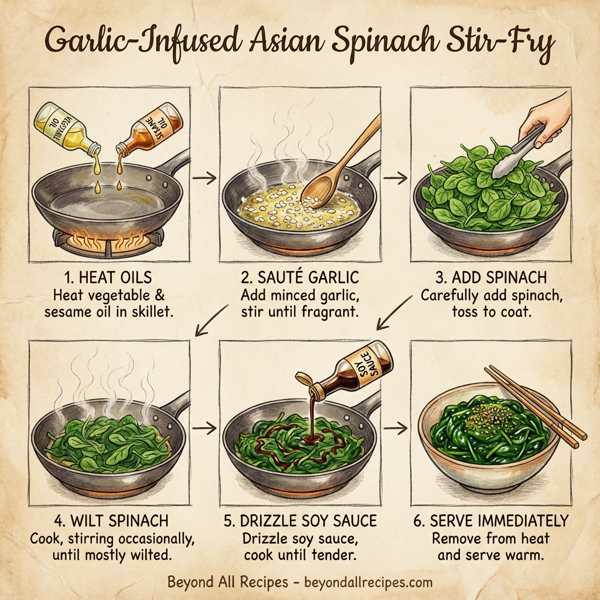 Garlic-Infused Asian Spinach Stir-Fry instructions