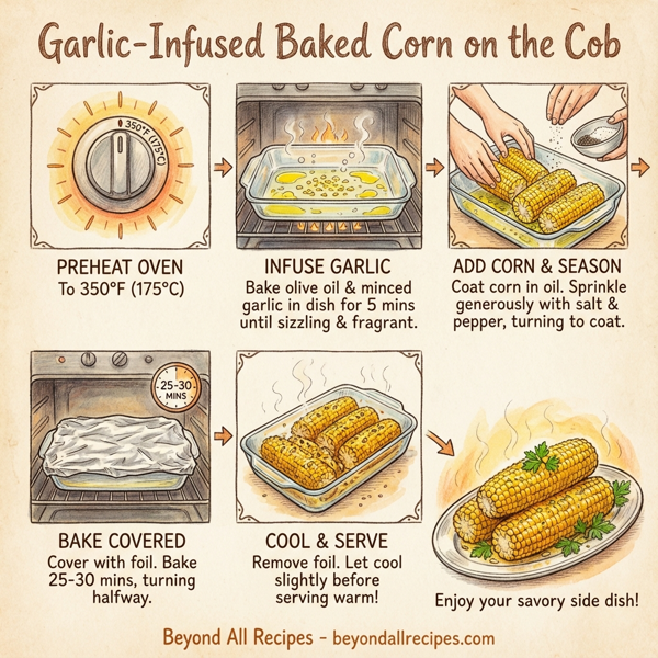 Garlic-Infused Baked Corn on the Cob instructions