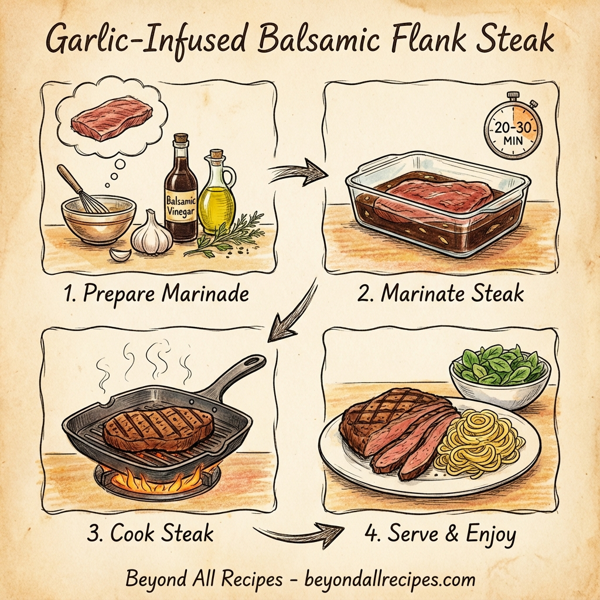 Garlic-Infused Balsamic Flank Steak instructions