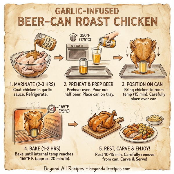 Garlic-Infused Beer-Can Roast Chicken instructions