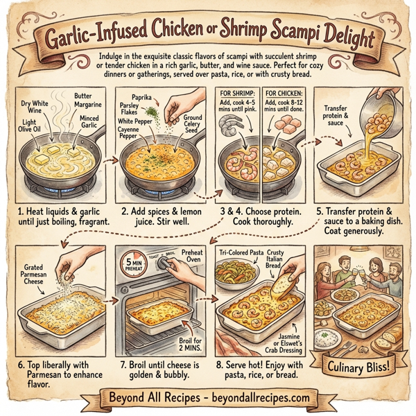 Garlic-Infused Chicken or Shrimp Scampi Delight instructions