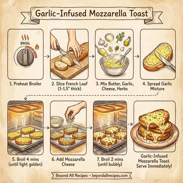 Garlic-Infused Mozzarella Toast instructions