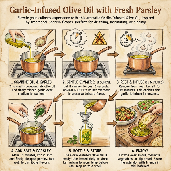 Garlic-Infused Olive Oil with Fresh Parsley instructions