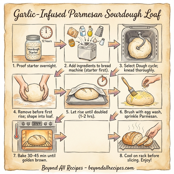 Garlic-Infused Parmesan Sourdough Loaf instructions