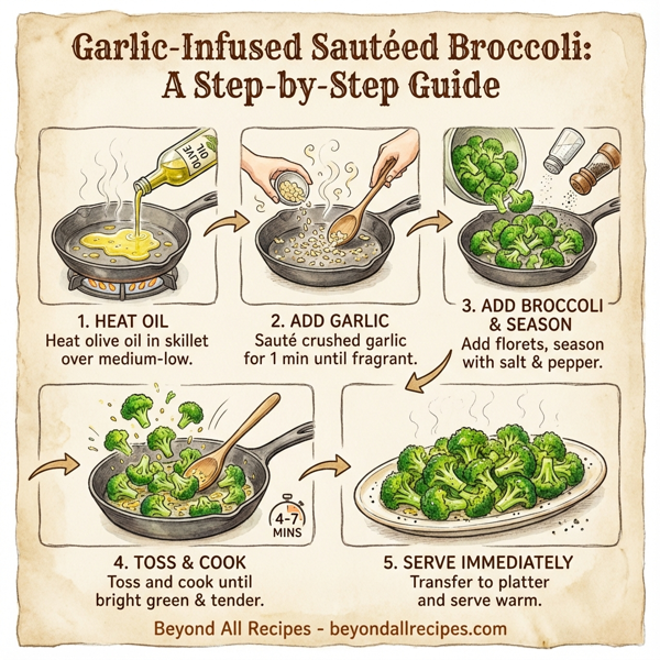 Garlic-Infused Sautéed Broccoli instructions