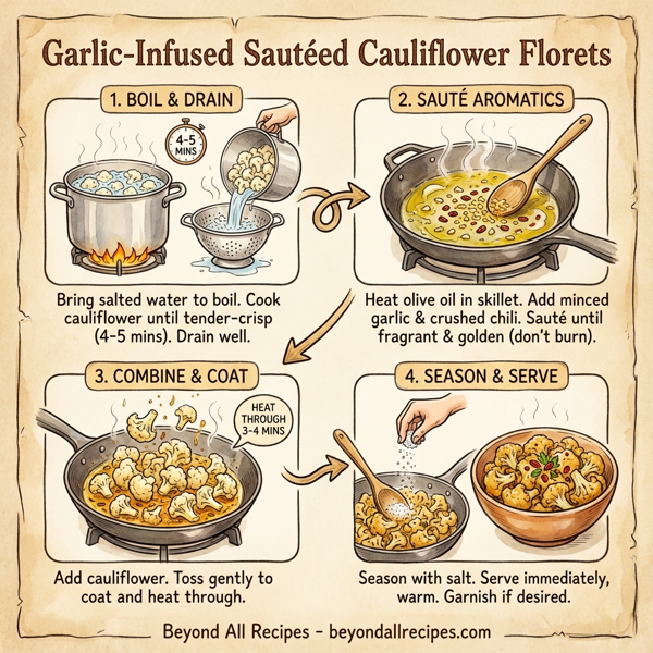 Garlic-Infused Sautéed Cauliflower Florets instructions