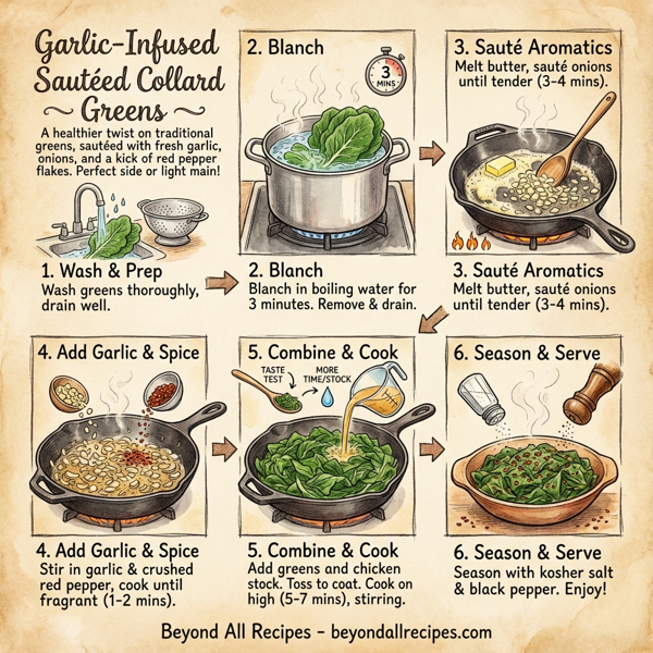 Garlic-Infused Sautéed Collard Greens instructions