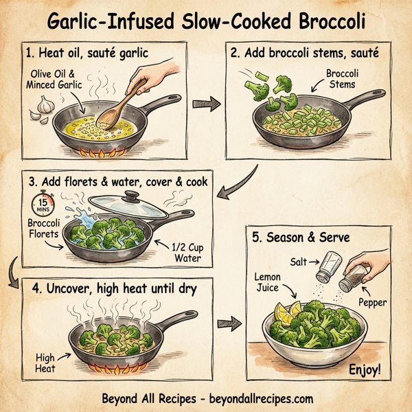 Garlic-Infused Slow-Cooked Broccoli instructions