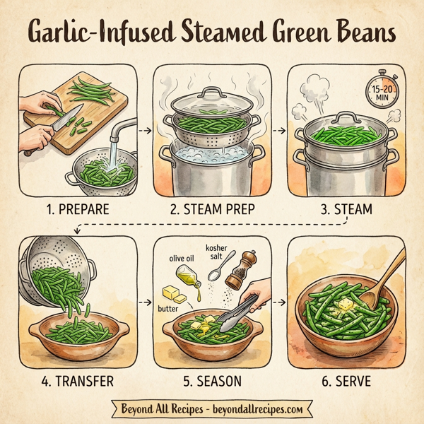 Garlic-Infused Steamed Green Beans instructions