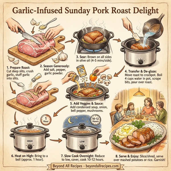Garlic-Infused Sunday Pork Roast Delight instructions