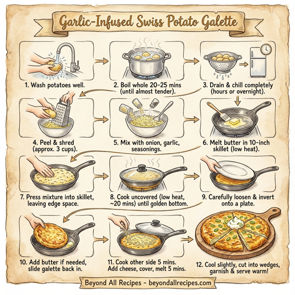 Garlic-Infused Swiss Potato Galette instructions