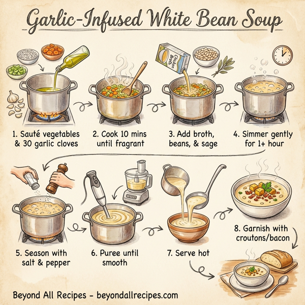 Garlic-Infused White Bean Soup instructions