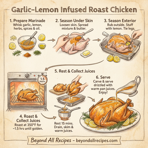 Garlic-Lemon Infused Roast Chicken instructions