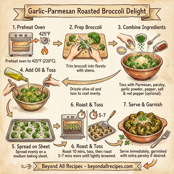 Garlic-Parmesan Roasted Broccoli Delight instructions