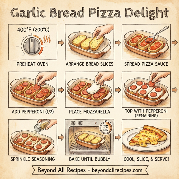 Garlic Bread Pizza Delight instructions