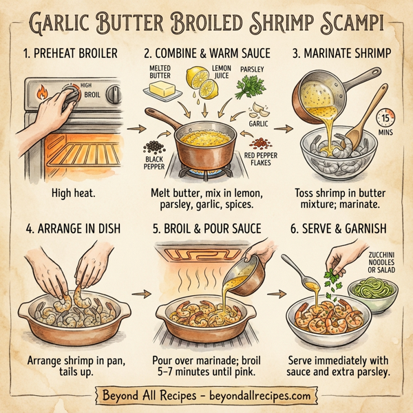 Garlic Butter Broiled Shrimp Scampi instructions