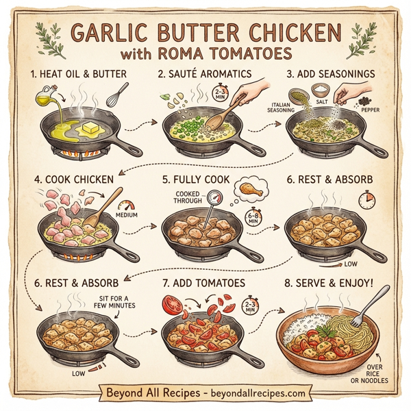 Garlic Butter Chicken with Roma Tomatoes instructions