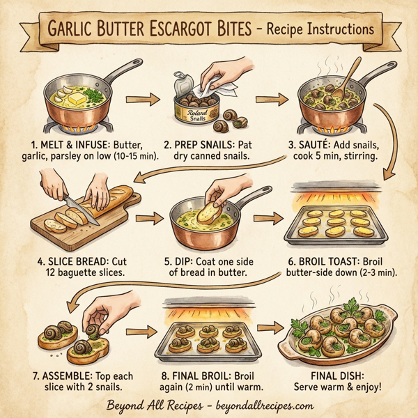 Garlic Butter Escargot Bites instructions
