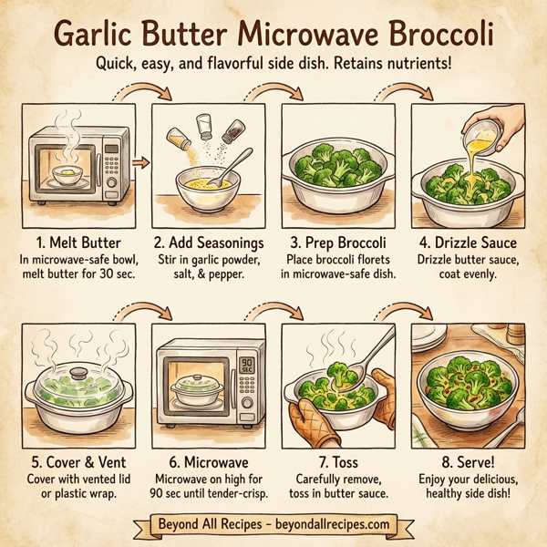 Garlic Butter Microwave Broccoli instructions