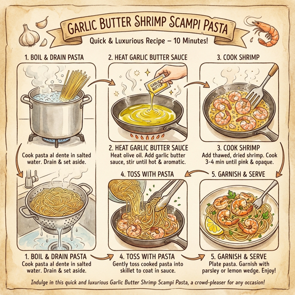 Garlic Butter Shrimp Scampi Pasta instructions