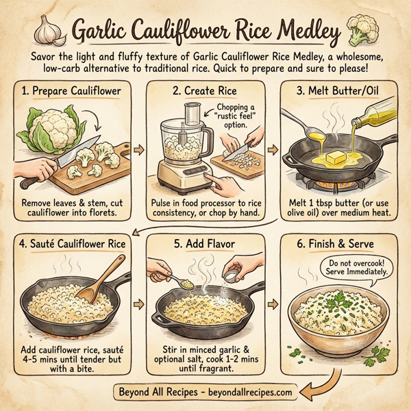 Garlic Cauliflower Rice Medley instructions