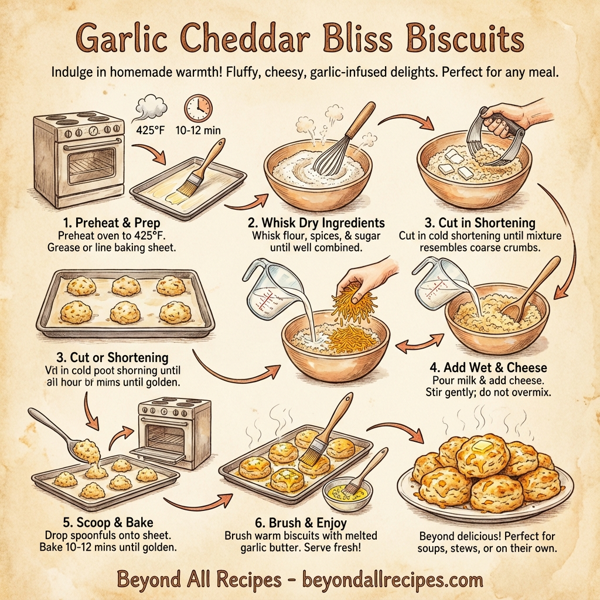 Garlic Cheddar Bliss Biscuits instructions