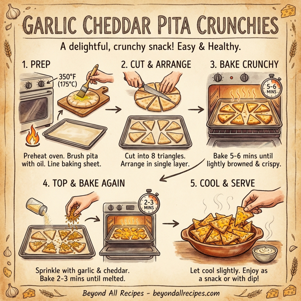 Garlic Cheddar Pita Crunchies instructions