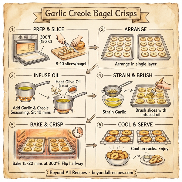 Garlic Creole Bagel Crisps instructions