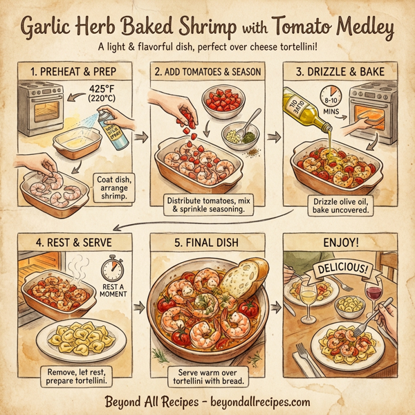 Garlic Herb Baked Shrimp with Tomato Medley instructions