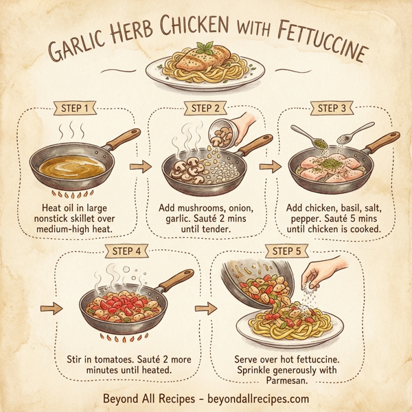 Garlic Herb Chicken with Fettuccine instructions
