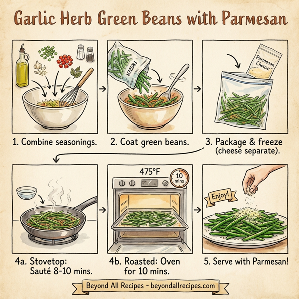 Garlic Herb Green Beans with Parmesan instructions
